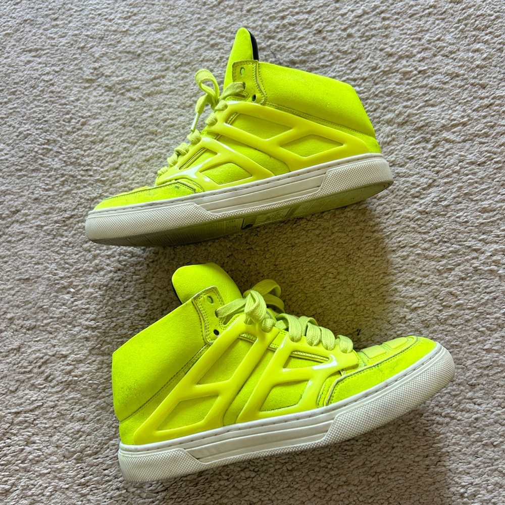 Alejandro Ingelmo Tron High Top Sneakers - Fluorescent Yellow